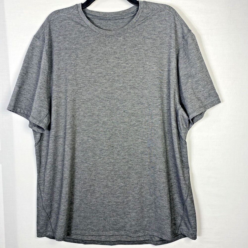 Lululemon Mens Metal Vent Tech Shirt Short Sleeve Gray No Size Dot Fits Large